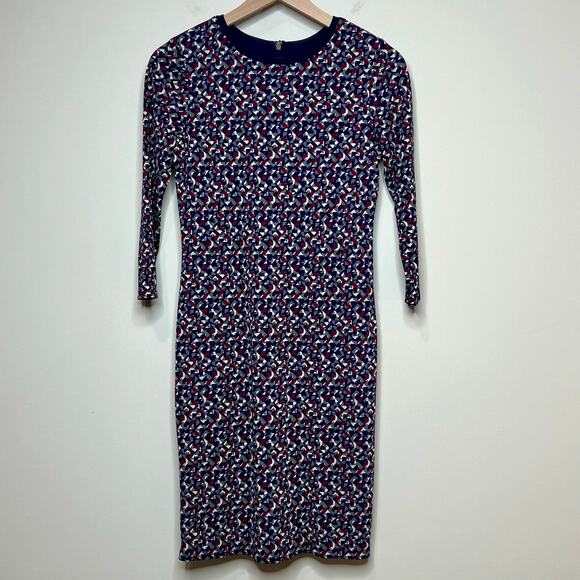 Lauren Ralph Lauren Jersey Stretch Geometric Print Dress Size PXS - Picture 3 of 11